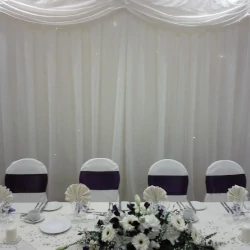 Luxury starlight backdrop behind the top table